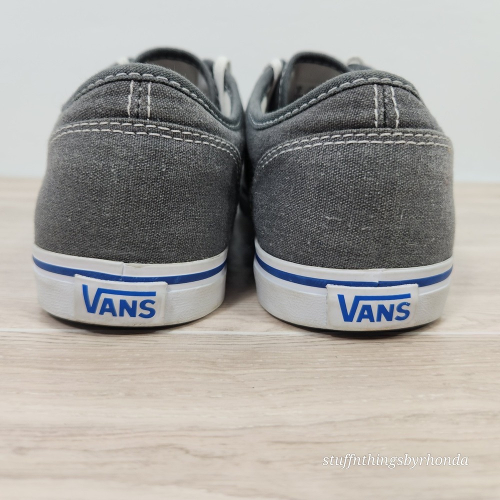 Vans Gray Lace Up Sneakers/Trainers, US Size Women's 7, Canvas Great‎ Condition! - Picture 5 of 9